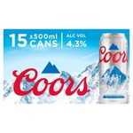 Coors Light 500ml Cans 15 Pack